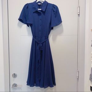 Nanette Lapore Navy Blue MIDI Dress